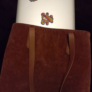 Muted dusty pink velvety totebag